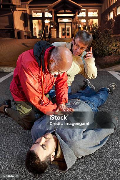 Cpr Call 911 Stock Photo - Download Image Now - CPR, Incidental People, Unconscious