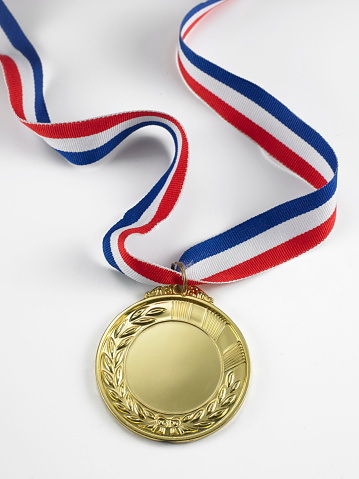 medal with clipping path on white background