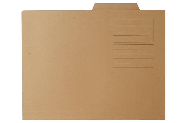 Closed file folder isolated on white background with Clipping path.