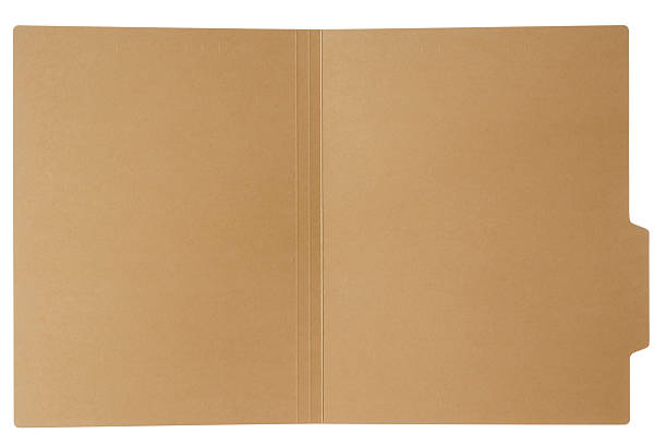 Opened file folder isolated on white background with Clipping path.