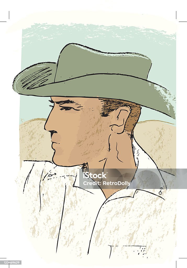Cowboy schizzo - arte vettoriale royalty-free di Gaucho