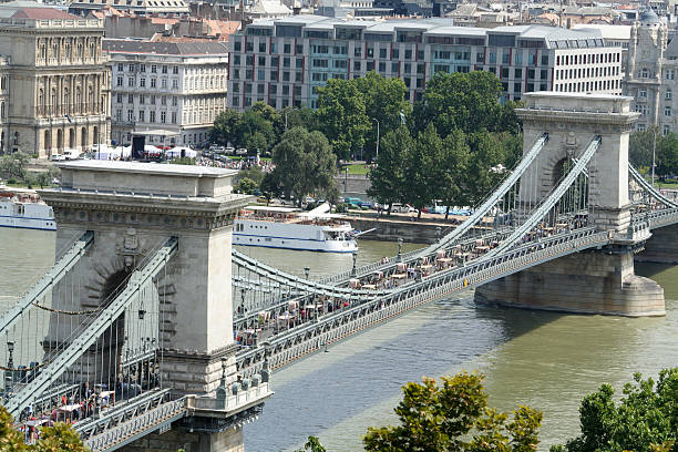 The chain bridge. stock photo