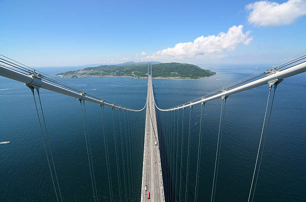 akashi kaikyo мост - kobe bridge japan suspension bridge стоковые фото и изображения