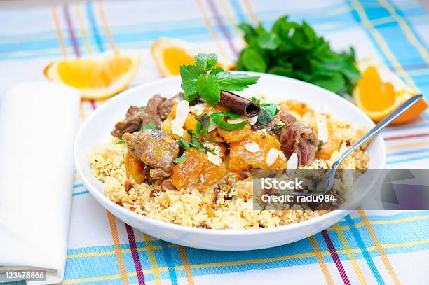 Lamb Couscous Stock Photo - Download Image Now - Apricot, Couscous, Mint Leaf - Culinary