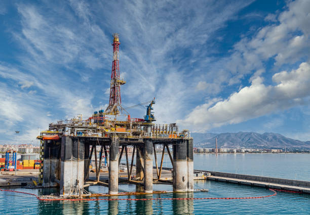 istock Oil Drilling Rig in Malaga Spain Harbor 1234792483