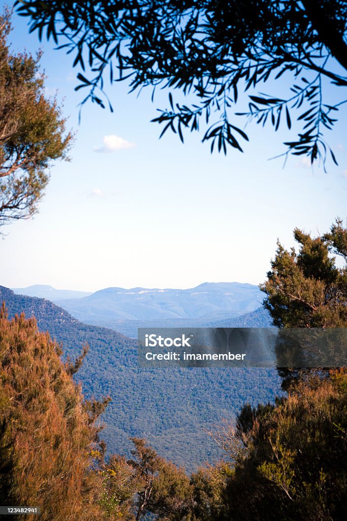 Montañas cubiertas con tono azul, espacio de copia - Foto de stock de Australia libre de derechos