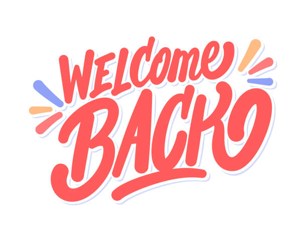 ilustrații de stoc cu bine ai revenit banner. - welcome back phrase