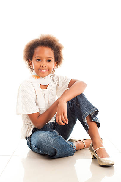 istock Cute African girl 123486896