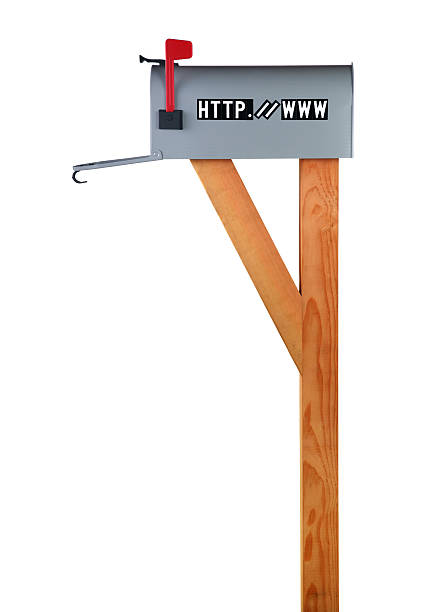 e-mail - wooden stake стоковые фото и изображения