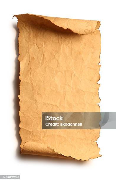 Old Paper Stock Photo - Download Image Now - Parchment, Paper Scroll, Old