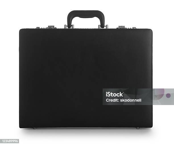 Black Leather Briefcase Stock Photo - Download Image Now - Briefcase, Black Color, Leather