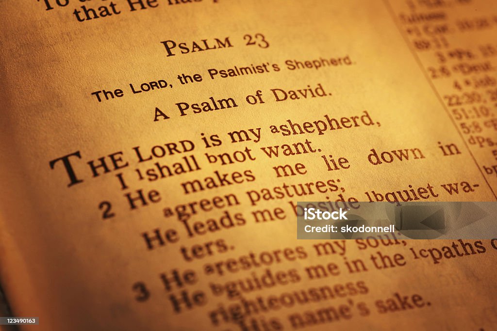 Psalm vinte e três - Royalty-free Bíblia Foto de stock