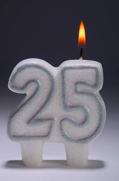 25 周年 - anniversary 25th street number 25 silver ストックフォトと画像