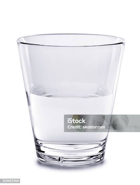 Glass Half Full Stock Photo - Download Image Now - Drinking Glass, Water, Cup