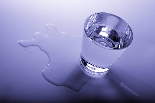 overflowing cup of water