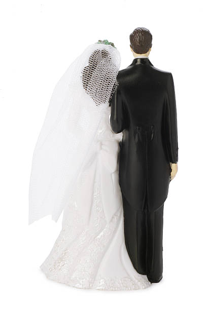 Vintage African American wedding cake topper from the 1960s.
