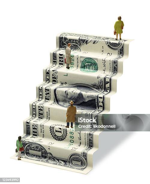 1 달러 계단 401k에 대한 스톡 사진 및 기타 이미지 - 401k, 1, 1 달러 지폐-미국 지폐 통화