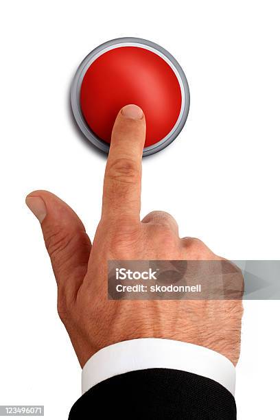 Red Notruftaste Stockfoto und mehr Bilder von Bedienungsknopf - Bedienungsknopf, Rot, Schieben