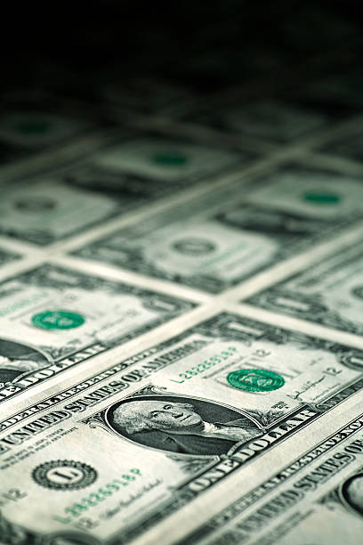 sfondo di soldi - paper currency usa number 1 bankruptcy foto e immagini stock