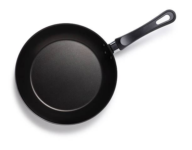 frying pan  cooking pan overhead stock pictures, royalty-free photos & images