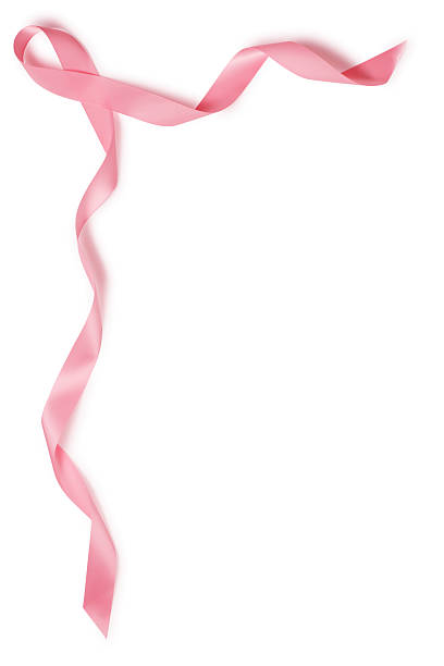 festive pink bow isolated on black background