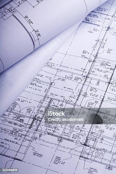 House Blueprints Foto de stock y más banco de imágenes de Cianotipo - Plano - Cianotipo - Plano, Arquitectura, Azul