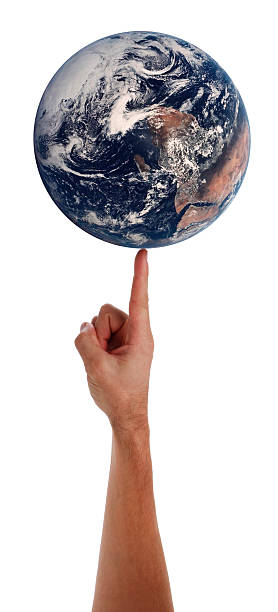 istock Spinning the World on a fingertip 123496891