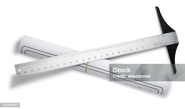 Architettura Degli Strumenti - Fotografie stock e altre immagini di Rotolo - Rotolo, Cianografia, Squadra a T