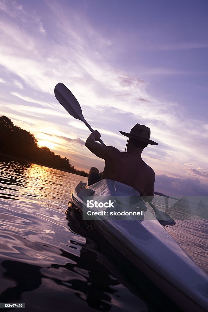 Kajakfahren in Costa Rica - Lizenzfrei Abenddämmerung Stock-Foto