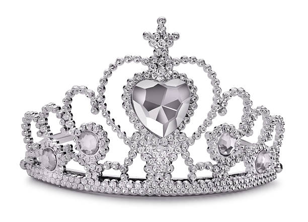 princesse tiara isolé sur blanc - tiare couronne photos et images de collection