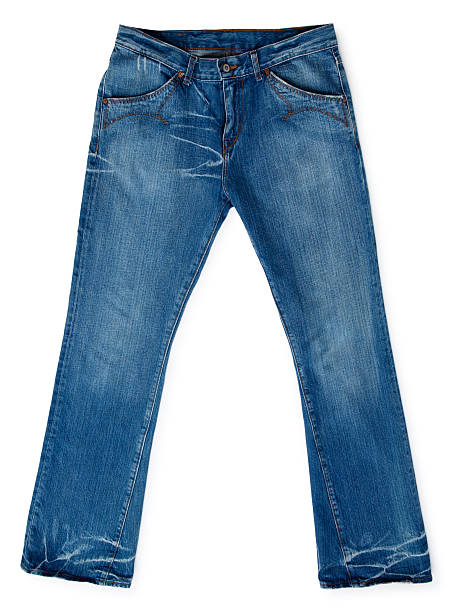 istock Pair of Blue Jeans Isolated on white 123499067