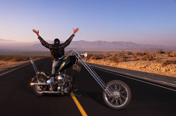 istock Motorcycle Biker Enjoying the Scenery 123500685