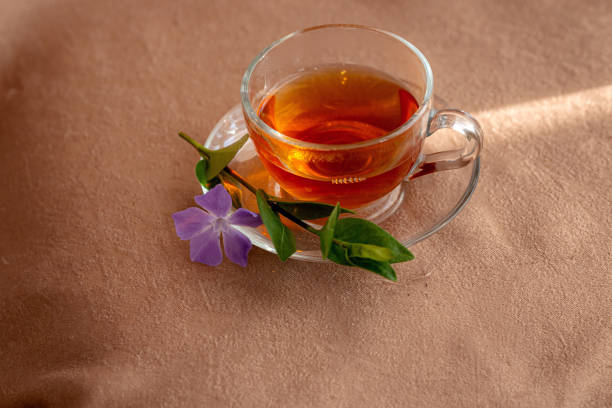 istock glass cup of tea with a plate by the window 1235007602