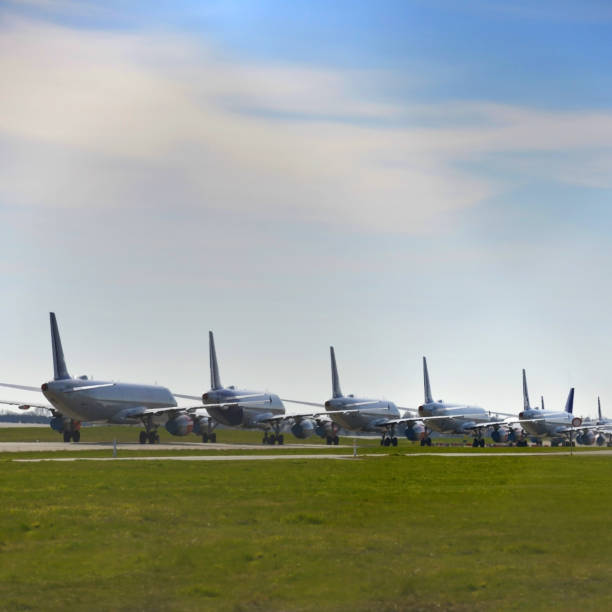 istock Grounded Airplane, Covid - 19 Corona Pandemic 1235010973
