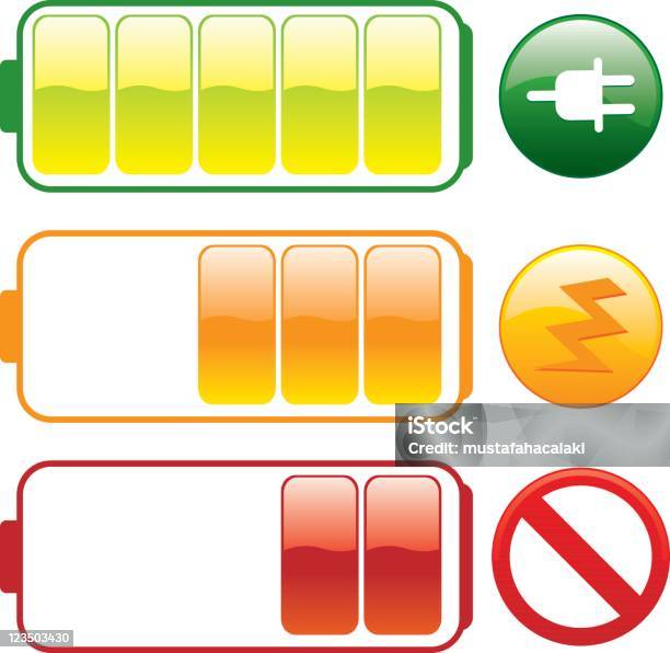 Chargement De La Batterie Vecteurs libres de droits et plus d'images vectorielles de Alimentation électrique - Alimentation électrique, Brillant, Charger - Électricité