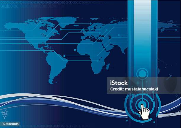 Comunicazione Globale - Immagini vettoriali stock e altre immagini di Astratto - Astratto, Blu, Cerchio