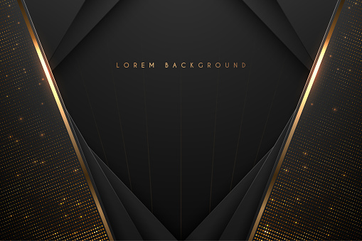 Abstract black and gold luxury background in vector