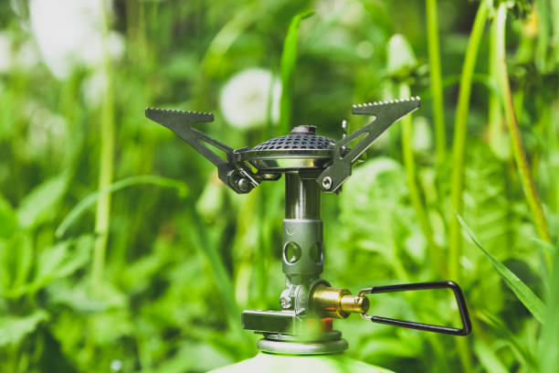istock The concept of comfortable hiking, gas burner. 1235069094