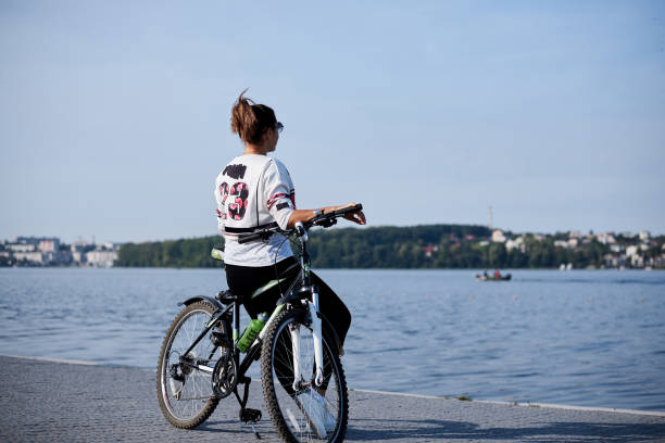 istock Ride on a bike in town 1235084881