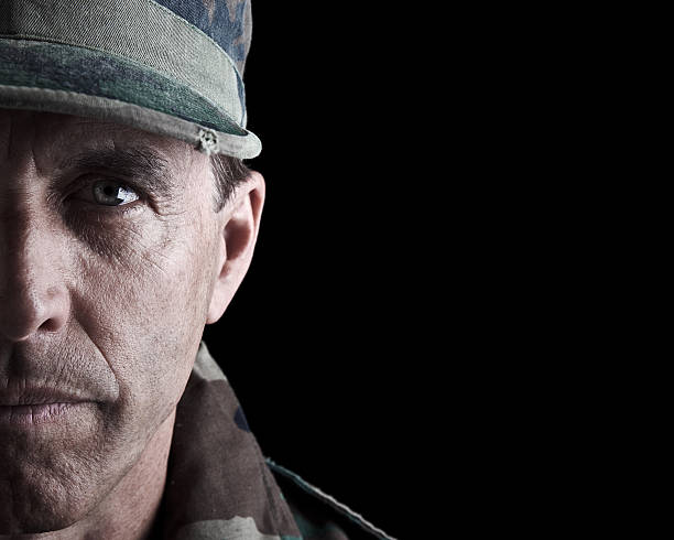 Dramatyczne Soldier Portret – zdjęcie