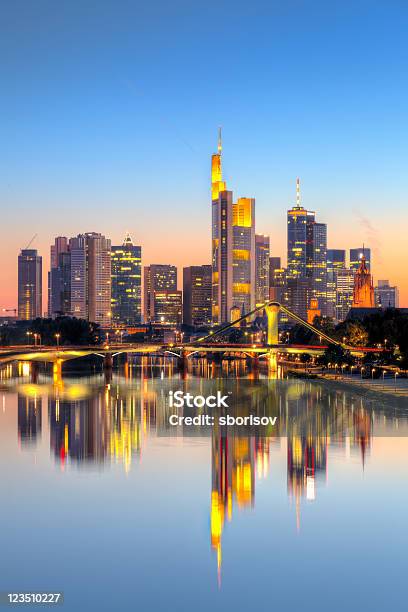 Frankfurt Am Main Stock Photo - Download Image Now - Architecture, Blue, Bridge - Built Structure