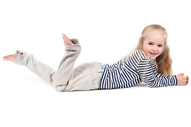 istock Little cute girl in studio 123510845