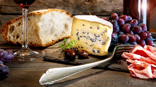 istock Wine with cheese and ham 1235114653