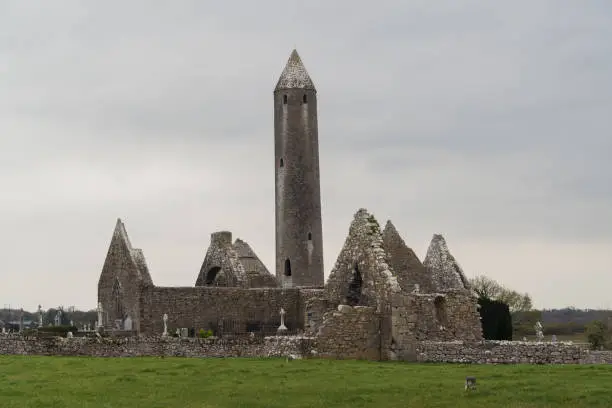 founded by Saint Colman, son of Duagh in the 7th century, on land given him by his cousin King Guaire Aidne mac Colmáin of Connacht.