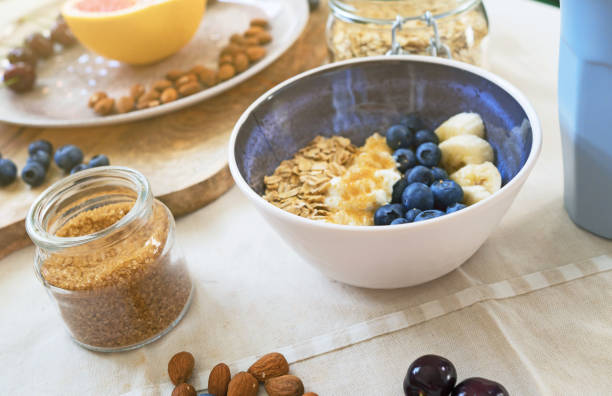 istock Healthy breakfast with berries, yogurt and oat flakes. 1235182563