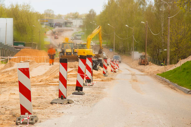 istock Road repair. Paving new asphalt 1235186698