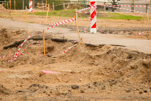 istock Road repair. Paving new asphalt 1235187116