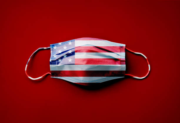 istock American flag face mask 1235194550