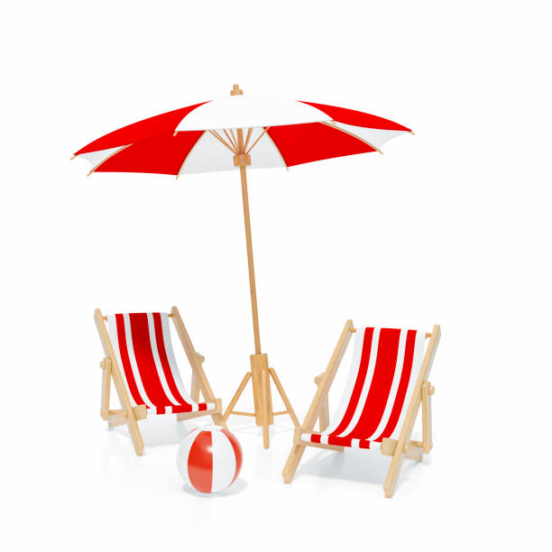 two chairs on green grass, relax in summer nature, garden pleasures