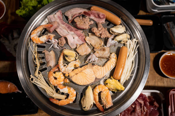 Thai style barbecue (BBQ) grilled food.